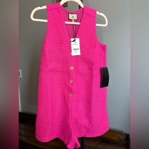 Tuckernuck Vibrant Pink Textured Romper